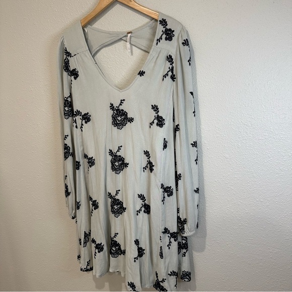 Free People White and Black Floral Mini Dress - Picture 9 of 16